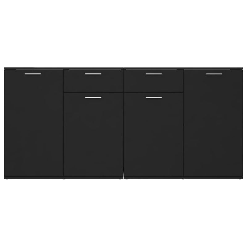 vidaXL Sideboard Black 160x36x75 cm Engineered Wood