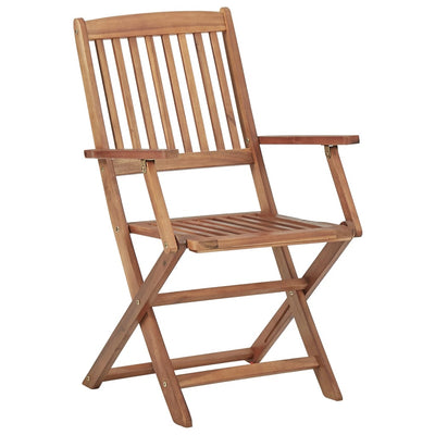 vidaXL Folding Outdoor Chairs 8 pcs Solid Wood Acacia