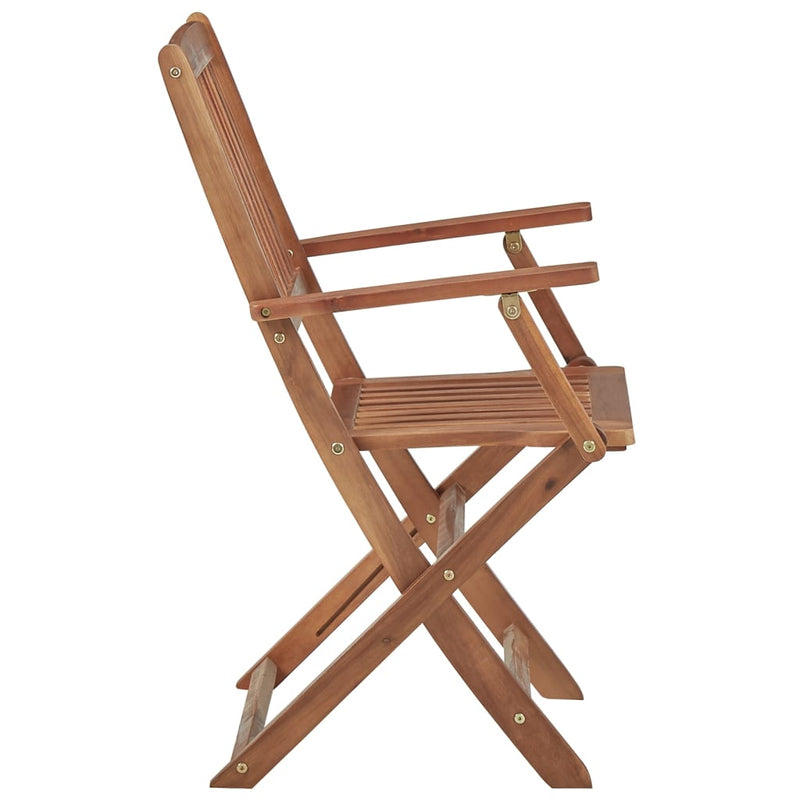 vidaXL Folding Outdoor Chairs 8 pcs Solid Wood Acacia