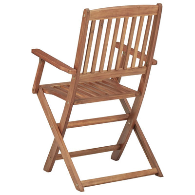vidaXL Folding Outdoor Chairs 8 pcs Solid Wood Acacia