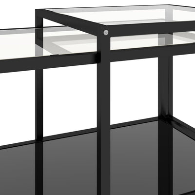 vidaXL Tea Tables 2 pcs Tempered Glass Transparent