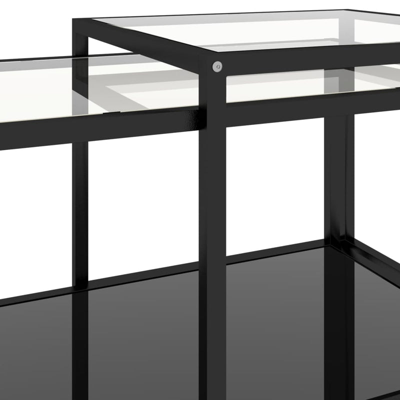 vidaXL Tea Tables 2 pcs Tempered Glass Transparent
