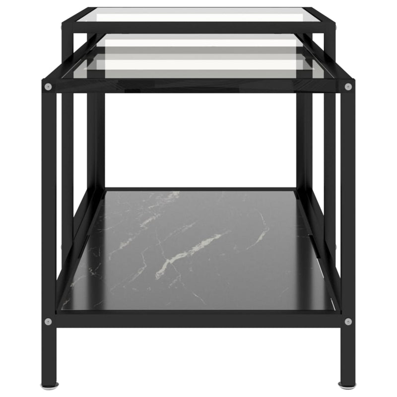 vidaXL Tea Tables 2 pcs Tempered Glass Transparent