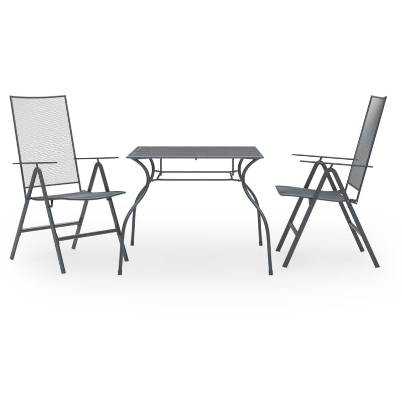 vidaXL 5 Piece Garden Dining Set Steel Anthracite