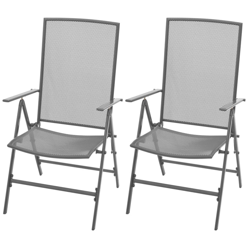 vidaXL 5 Piece Garden Dining Set Steel Anthracite