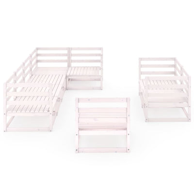 vidaXL 9 Piece Garden Lounge Set Grey Solid Pinewood