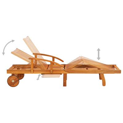 vidaXL Sun Loungers 2 pcs Solid Wood Acacia