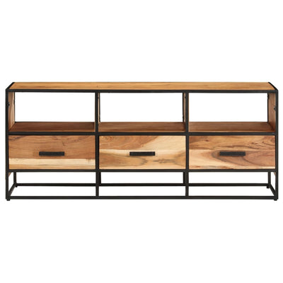vidaXL TV Cabinet 110x30x45 cm Solid Acacia Wood