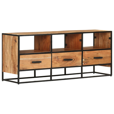 vidaXL TV Cabinet 110x30x45 cm Solid Acacia Wood