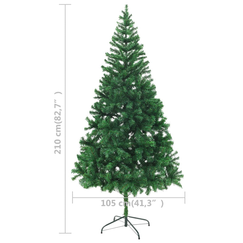 vidaXL Artificial Pre-lit Christmas Tree 210 cm 910 Branches