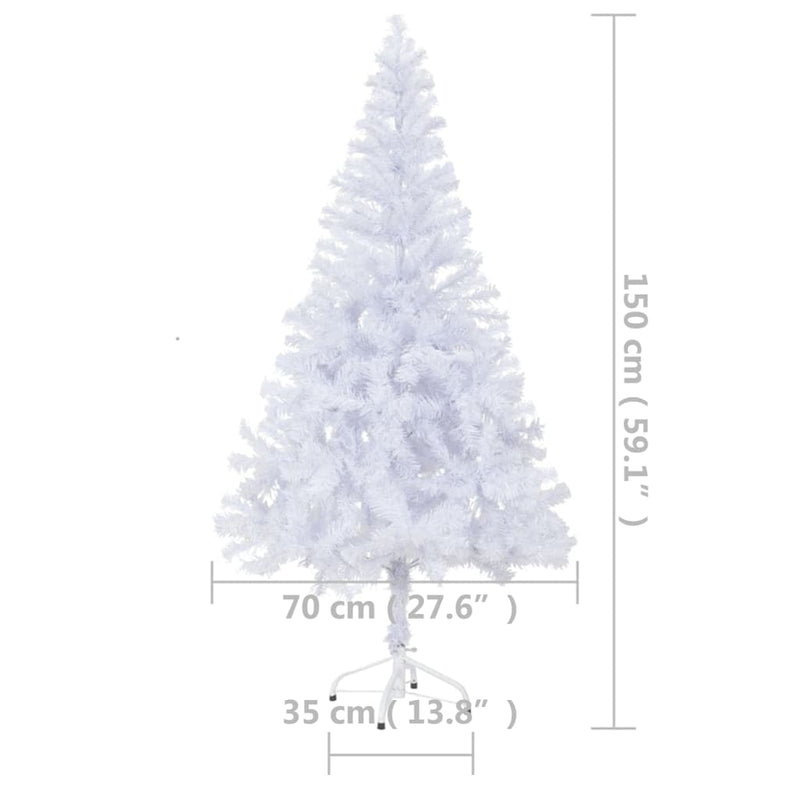 vidaXL Artificial Pre-lit Christmas Tree with Stand 150 cm 380 Branches