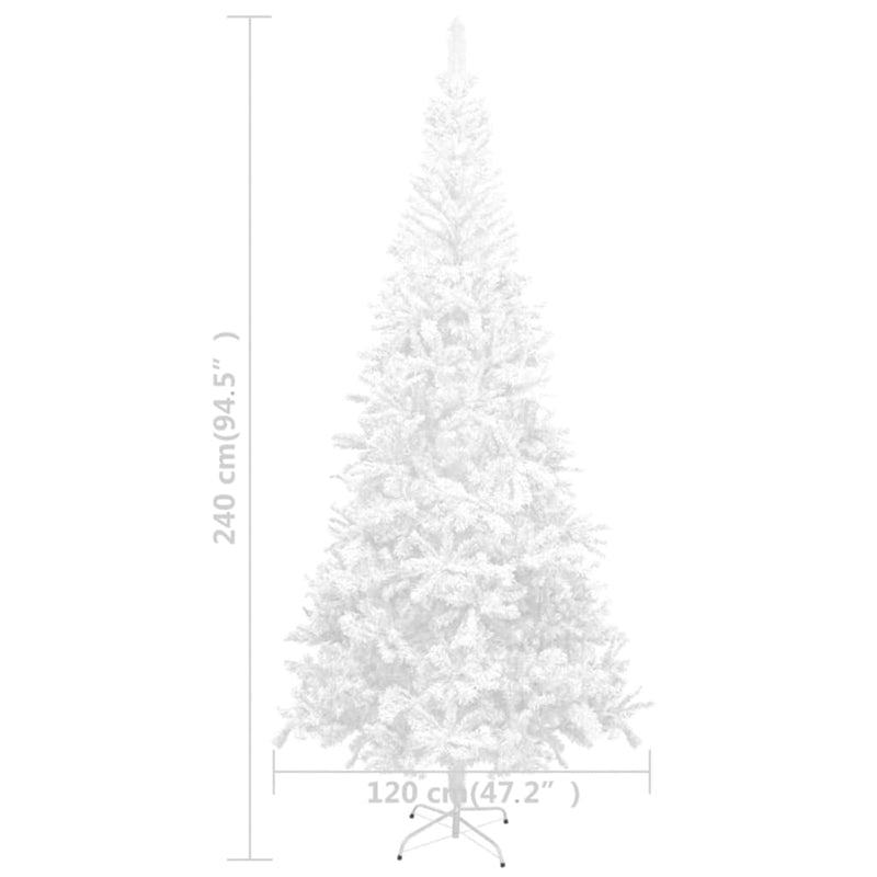 vidaXL Artificial Pre-lit Christmas Tree L 240 cm Green