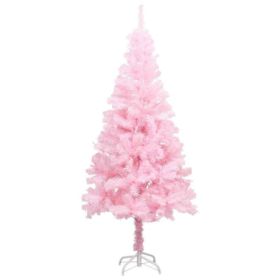 vidaXL Artificial Pre-lit Christmas Tree with Stand Pink 210 cm PVC