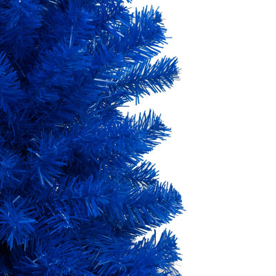 vidaXL Artificial Pre-lit Christmas Tree with Stand Blue 210 cm PVC