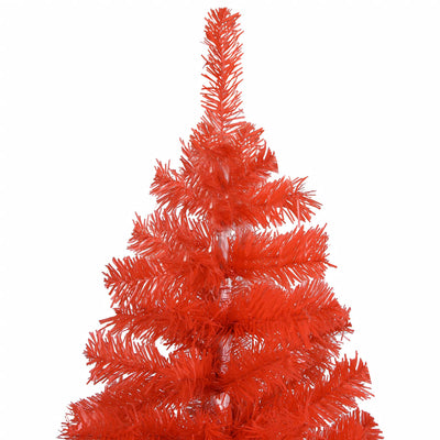 vidaXL Artificial Pre-lit Christmas Tree with Stand Red 180 cm PVC