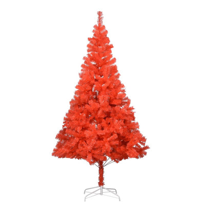 vidaXL Artificial Pre-lit Christmas Tree with Stand Red 180 cm PVC