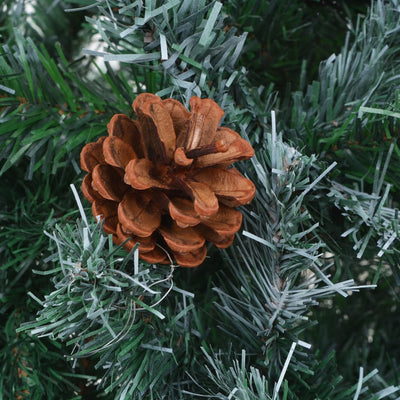 vidaXL Artificial Pre-lit Christmas Tree with Pine Cones 180 cm