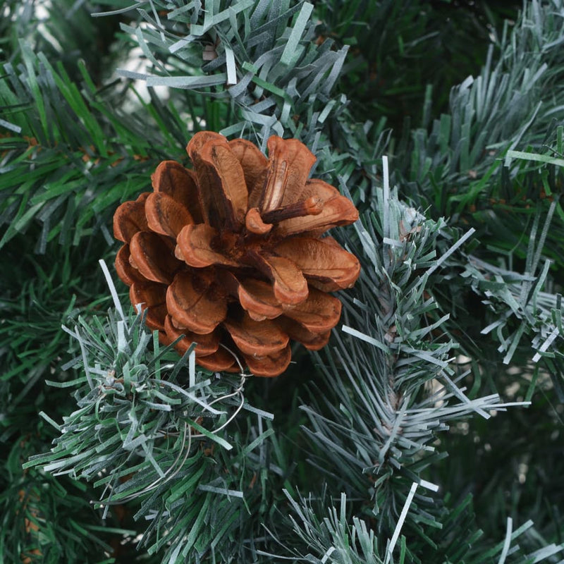 vidaXL Artificial Pre-lit Christmas Tree with Pine Cones 180 cm