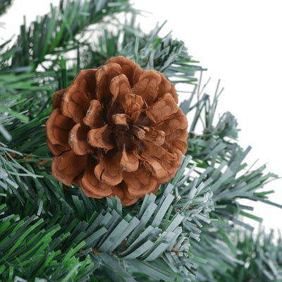 vidaXL Artificial Pre-lit Christmas Tree with Pine Cones 180 cm