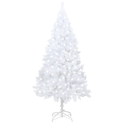 vidaXL Artificial Pre-lit Christmas Tree with Thick Branches White 150 cm