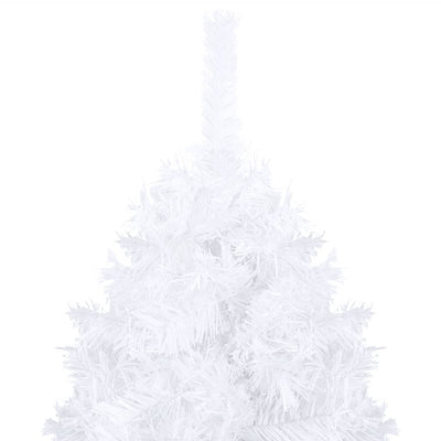 vidaXL Artificial Pre-lit Christmas Tree with Thick Branches White 150 cm