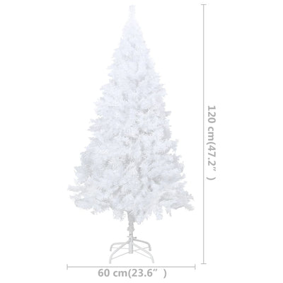 vidaXL Artificial Pre-lit Christmas Tree with Thick Branches White 150 cm