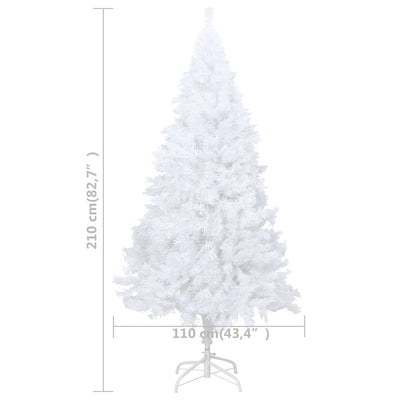 vidaXL Artificial Pre-lit Christmas Tree with Thick Branches White 150 cm