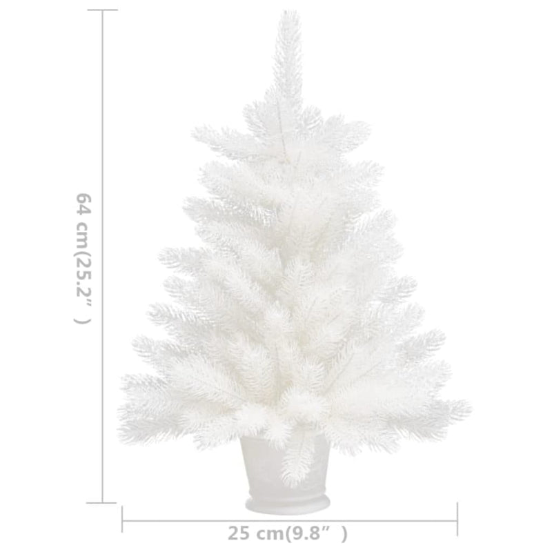 vidaXL Artificial Pre-lit Christmas Tree White 90 cm