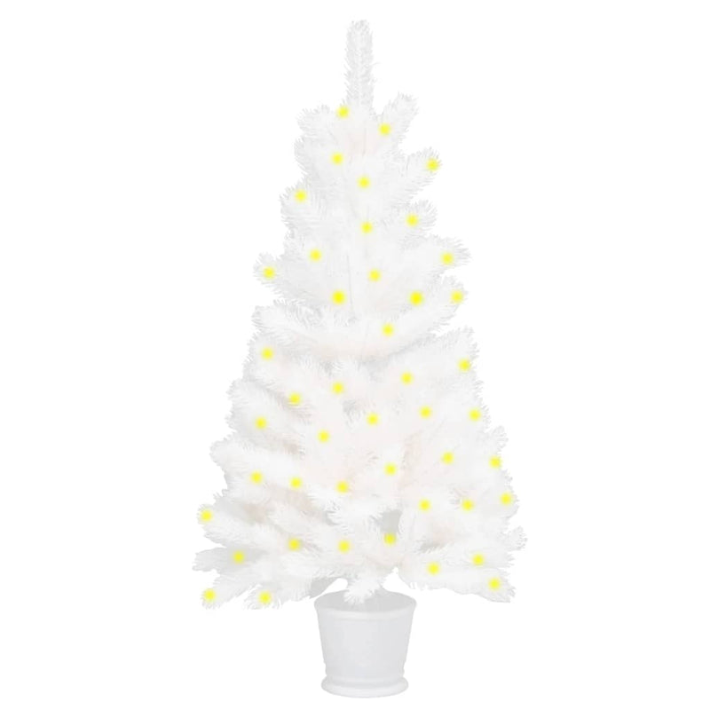 vidaXL Artificial Pre-lit Christmas Tree White 90 cm