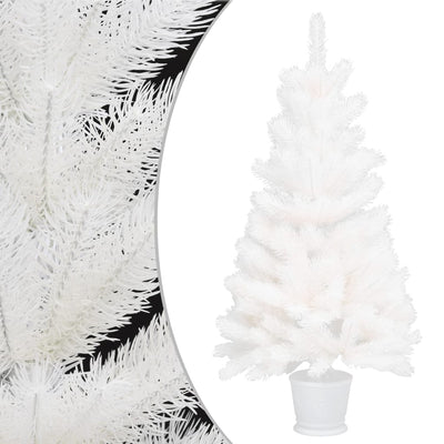 vidaXL Artificial Pre-lit Christmas Tree White 90 cm