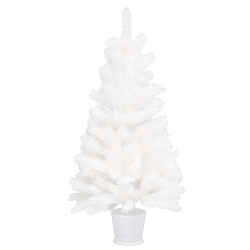 vidaXL Artificial Pre-lit Christmas Tree White 90 cm