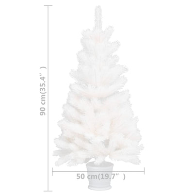 vidaXL Artificial Pre-lit Christmas Tree White 90 cm
