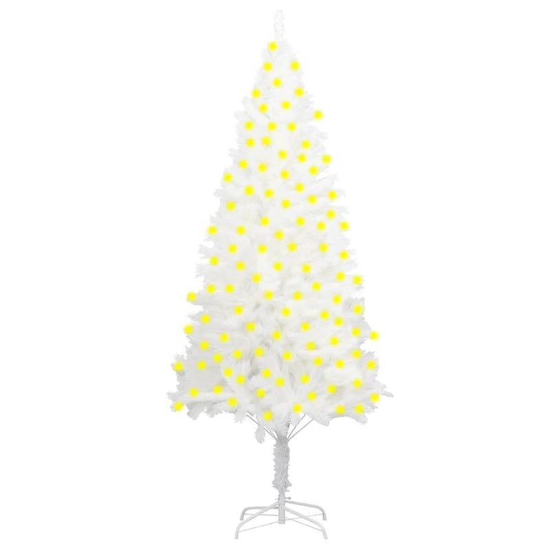 vidaXL Artificial Pre-lit Christmas Tree White 180 cm