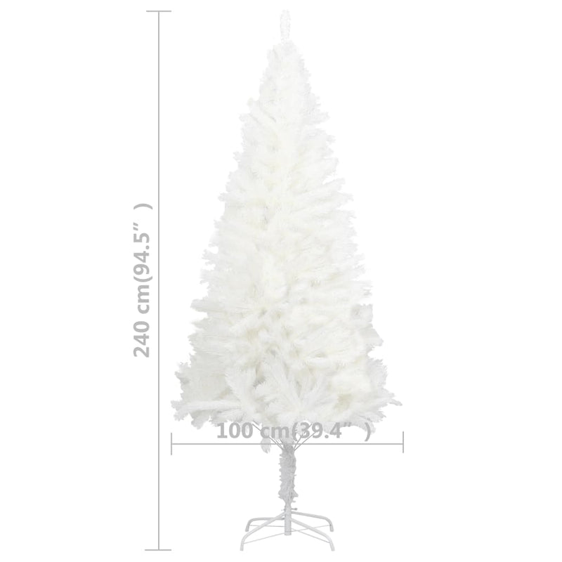 vidaXL Artificial Pre-lit Christmas Tree White 180 cm