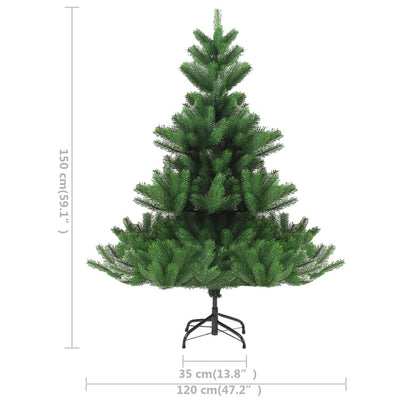 vidaXL Nordmann Fir Artificial Pre-lit Christmas Tree Green 180 cm