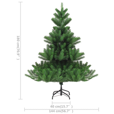 vidaXL Nordmann Fir Artificial Pre-lit Christmas Tree Green 180 cm