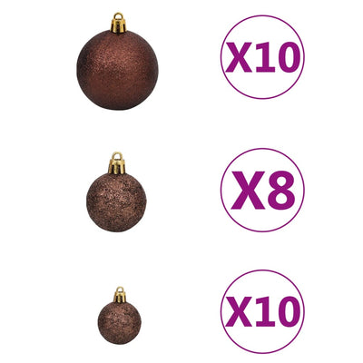 vidaXL Artificial Pre-lit Christmas Tree with Ball Set 210 cm 910 Branches