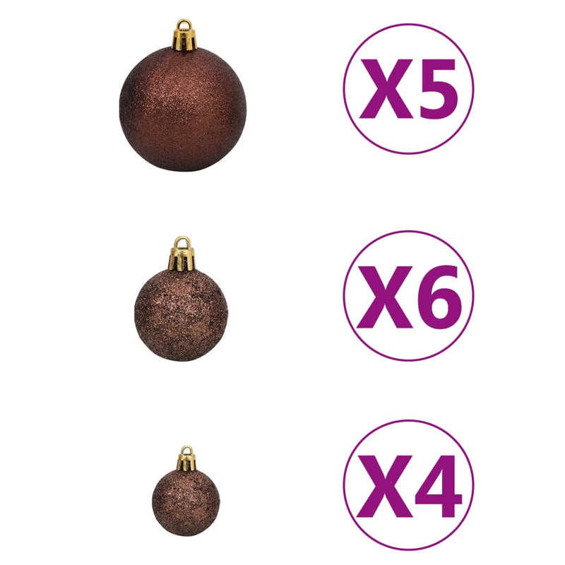 vidaXL Artificial Pre-lit Christmas Tree with Ball Set 120 cm 230 Branches