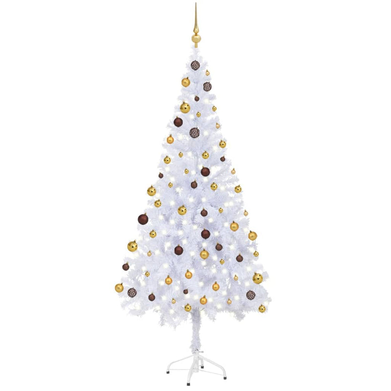 vidaXL Artificial Pre-lit Christmas Tree with Ball Set 180 cm 620 Branches