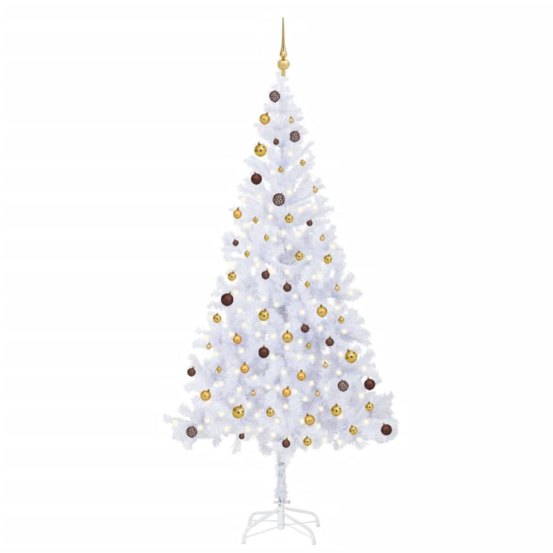 vidaXL Artificial Pre-lit Christmas Tree with Ball Set 210 cm 910 Branches