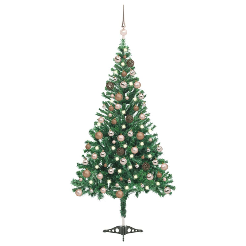 vidaXL Artificial Pre-lit Christmas Tree with Ball Set 120 cm 230 Branches