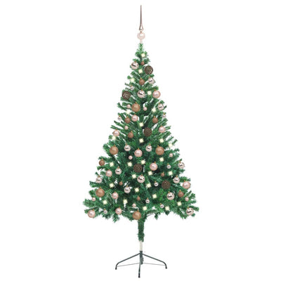 vidaXL Artificial Pre-lit Christmas Tree with Ball Set 150 cm 380 Branches