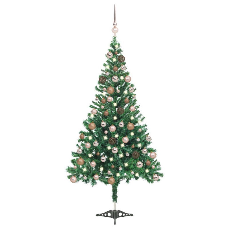vidaXL Artificial Pre-lit Christmas Tree with Ball Set 180 cm 564 Branches