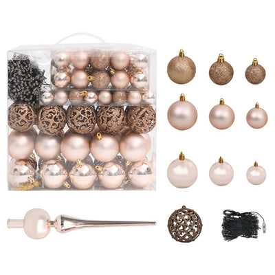 vidaXL Artificial Pre-lit Christmas Tree with Ball Set 210 cm 910 Branches