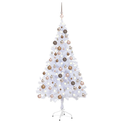 vidaXL Artificial Pre-lit Christmas Tree with Ball Set 150 cm 380 Branches