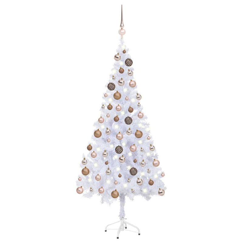 vidaXL Artificial Pre-lit Christmas Tree with Ball Set 180 cm 620 Branches