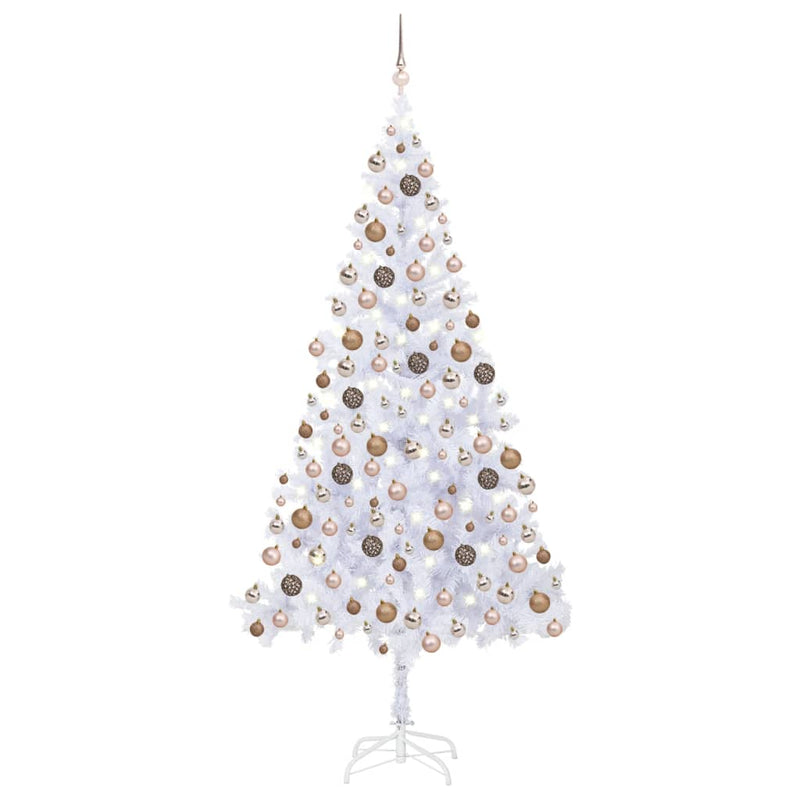 vidaXL Artificial Pre-lit Christmas Tree with Ball Set 210 cm 910 Branches