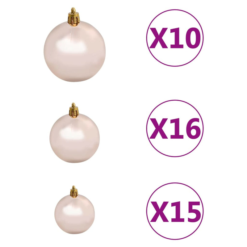 vidaXL Artificial Pre-lit Christmas Tree with Ball Set 210 cm 910 Branches