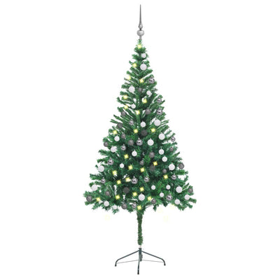 vidaXL Artificial Pre-lit Christmas Tree with Ball Set 180 cm 564 Branches