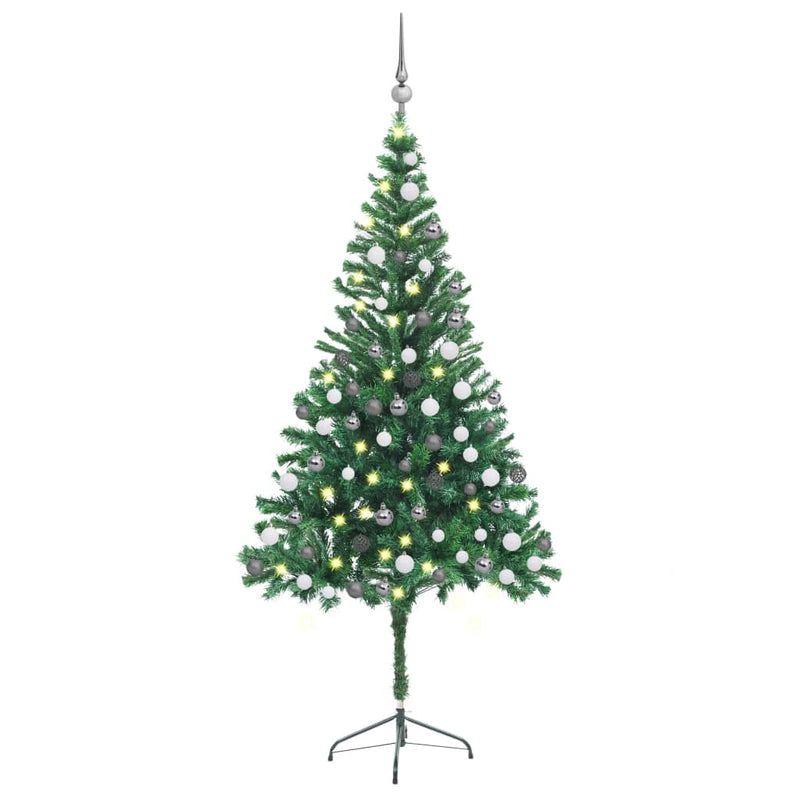 vidaXL Artificial Pre-lit Christmas Tree with Ball Set 180 cm 564 Branches